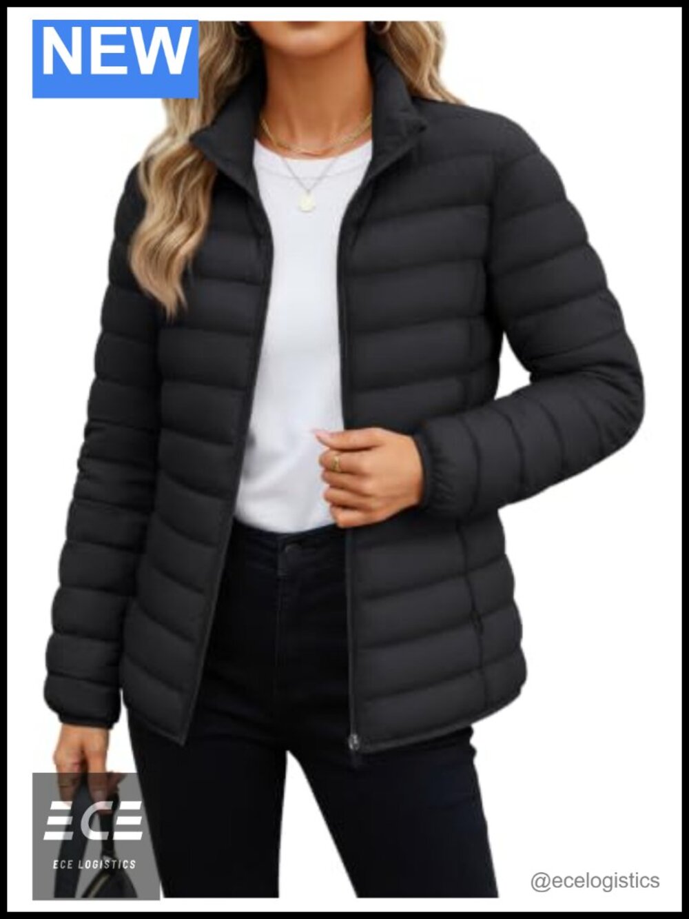 MAGCOMSEN Women's Puffer Jacket Lightweight Quilted Padded Coat